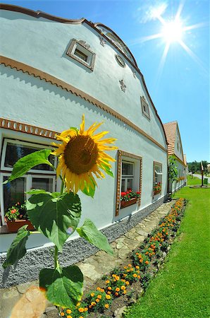 folk house - baroque house in Holasovice village Stock Photo - Budget Royalty-Free & Subscription, Code: 400-04423769