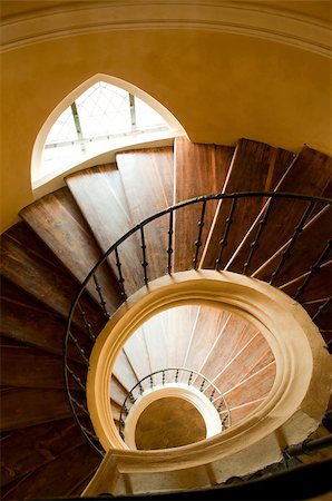 ellipse building - nice staircase  in historic cathedral Stock Photo - Budget Royalty-Free & Subscription, Code: 400-04423773