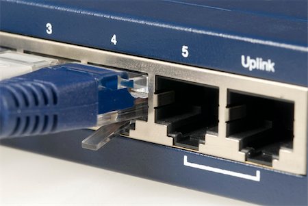 Close up detail of the basic connectivity which forms a computer network Stock Photo - Budget Royalty-Free & Subscription, Code: 400-04434017