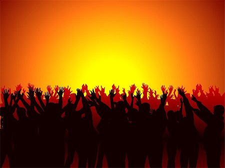 Crowd 03 - Detailed and coloured illustration - audience background Stock Photo - Budget Royalty-Free & Subscription, Code: 400-04434046