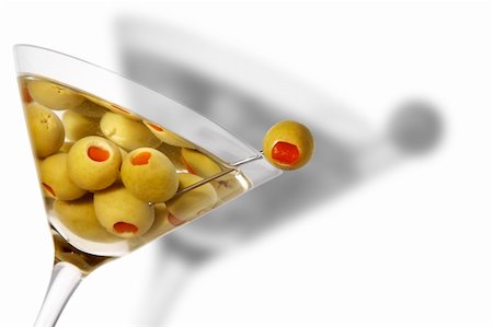 Cocktail olives served in a martini glass Stock Photo - Budget Royalty-Free & Subscription, Code: 400-04434299