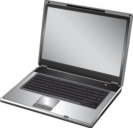 Vector opened laptop Foto de stock - Super Valor sin royalties y Suscripción, Código: 400-04434460