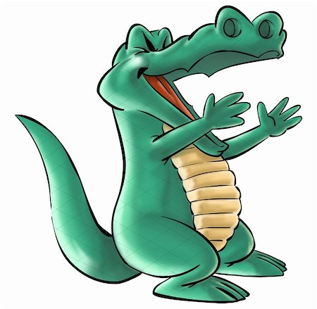 simsearch:400-04661996,k - a happy crocodile Foto de stock - Royalty-Free Super Valor e Assinatura, Número: 400-04434649