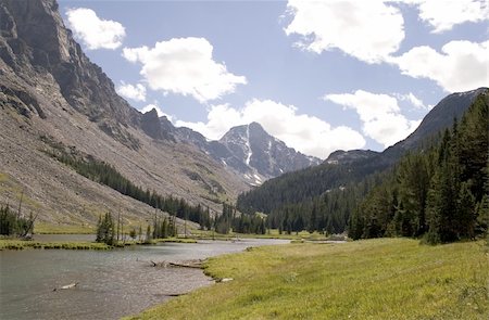 Taken over the West Fork of the Rock Creek towards Whitetail Peak, Montana. Stock Photo - Budget Royalty-Free & Subscription, Code: 400-04435015