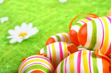 painted happy flowers - Painted Colorful Easter Eggs on green Grass Stock Photo - Budget Royalty-Free & Subscription, Code: 400-04435085