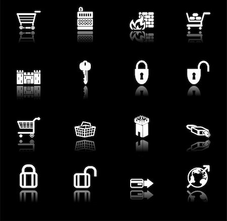 security and e-commerce icon set series. Photographie de stock - Aubaine LD & Abonnement, Code: 400-04435318