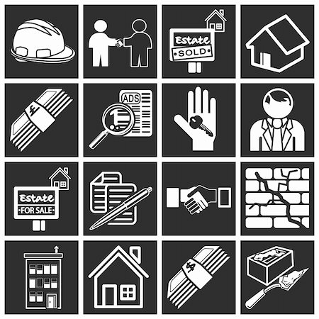 icons or design elements related to home / house buying, real estate, or estate gents. Foto de stock - Super Valor sin royalties y Suscripción, Código: 400-04435351