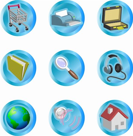3d color web and internet icon series Stock Photo - Budget Royalty-Free & Subscription, Code: 400-04435387