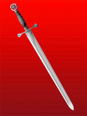 simsearch:400-04870091,k - Old knightly sword on a red background Photographie de stock - Aubaine LD & Abonnement, Code: 400-04435415