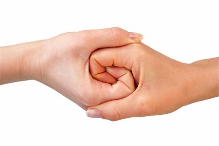 simsearch:400-04606211,k - Holding Hands, isolated on white background Stockbilder - Microstock & Abonnement, Bildnummer: 400-04435934