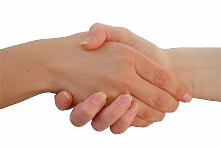 Handshake isolated on white background Stock Photo - Budget Royalty-Free & Subscription, Code: 400-04435931