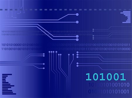 Vector of a circuit board with binary codes as the background. Concept: Technology Stock Photo - Budget Royalty-Free & Subscription, Code: 400-04436005