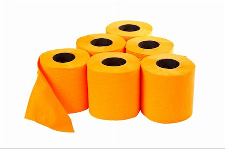 simsearch:400-05234741,k - Some rolls of toilet paper on a white background Foto de stock - Super Valor sin royalties y Suscripción, Código: 400-04436065