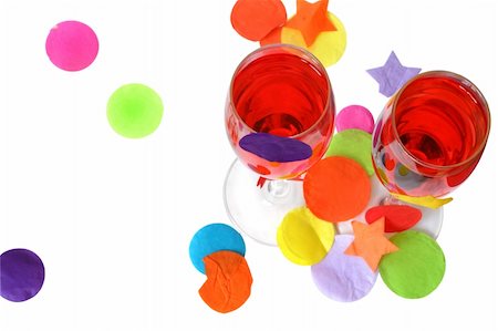 Two red party cocktails with confetti Stock Photo - Budget Royalty-Free & Subscription, Code: 400-04436144