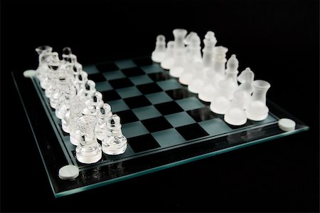 simsearch:400-05070051,k - glass chess on the transparent chessboard Stock Photo - Budget Royalty-Free & Subscription, Code: 400-04436374