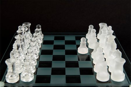 simsearch:400-05070051,k - glass chess on the transparent chessboard Stock Photo - Budget Royalty-Free & Subscription, Code: 400-04436375