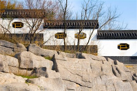 Ornate walls at the Monkey King's Mansion on Huaguo Mountain, Jiangsu, China Fotografie stock - Microstock e Abbonamento, Codice: 400-04436533