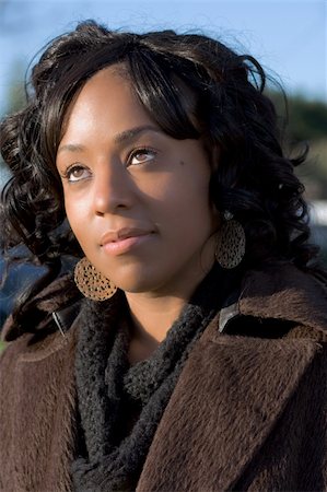 Portrait of African-American girl Photographie de stock - Aubaine LD & Abonnement, Code: 400-04437049