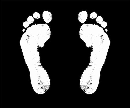 simsearch:400-06200030,k - white footprints on black background Stock Photo - Budget Royalty-Free & Subscription, Code: 400-04437174