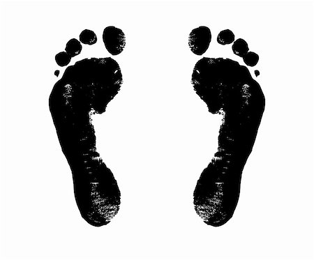 simsearch:400-06200030,k - black footprints on white background Stock Photo - Budget Royalty-Free & Subscription, Code: 400-04437175
