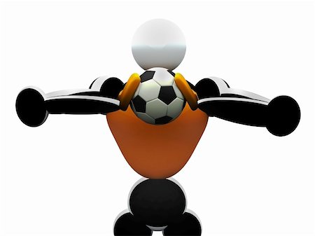 simsearch:400-05104948,k - computer generated image of Goalkeeper Stock Photo - Budget Royalty-Free & Subscription, Code: 400-04437197