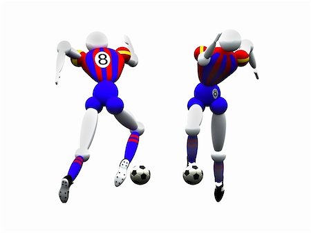 simsearch:400-05104948,k - computer generated image of  soccer players Stock Photo - Budget Royalty-Free & Subscription, Code: 400-04437199