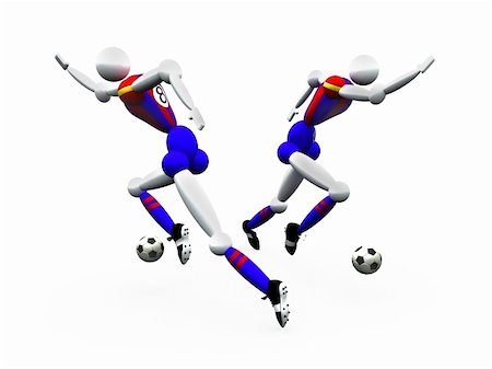 simsearch:400-05104948,k - computer generated image of  soccer players Stock Photo - Budget Royalty-Free & Subscription, Code: 400-04437200