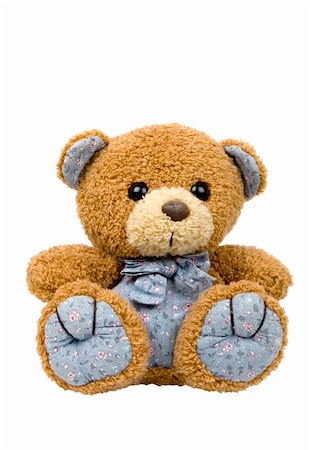 A plush Teddy Bear isolated on white Stock Photo - Budget Royalty-Free & Subscription, Code: 400-04437295