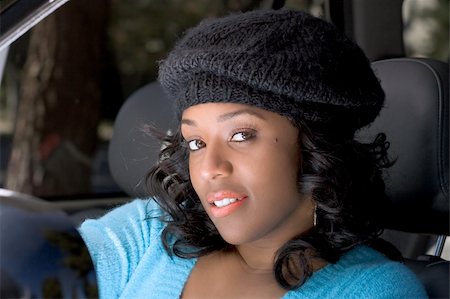 Portrait of African-American in the car Photographie de stock - Aubaine LD & Abonnement, Code: 400-04437553