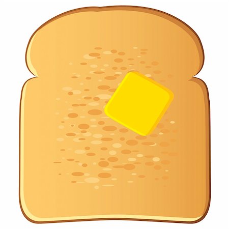 simsearch:400-05079087,k - Illustration of toast with butter Stock Photo - Budget Royalty-Free & Subscription, Code: 400-04437697