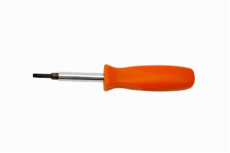 simsearch:640-02950998,k - An Orange Screw driver isolated on white Stock Photo - Budget Royalty-Free & Subscription, Code: 400-04437996