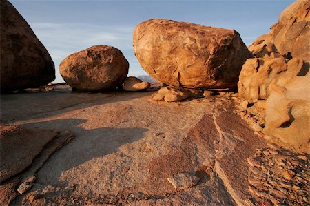 Large granite boulders at sunrise, Brandberg mountain, Namibia Stock Photo - Budget Royalty-Free & Subscription, Code: 400-04438142