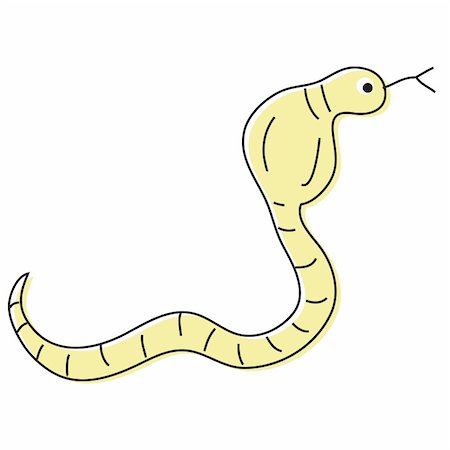 Hand drawn cartoon snake Stock Photo - Budget Royalty-Free & Subscription, Code: 400-04438215
