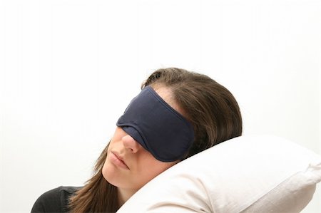 simsearch:400-04107833,k - Woman wearing a blindfold isolated over white Stock Photo - Budget Royalty-Free & Subscription, Code: 400-04438228