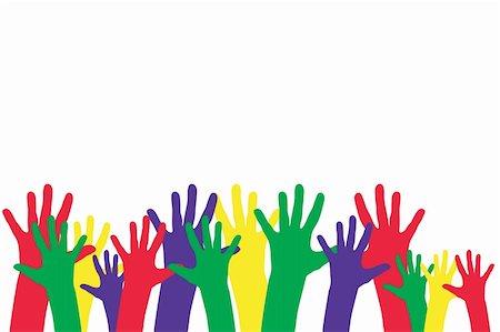 simsearch:400-05694035,k - Hands in a crowd, showing diversity Stock Photo - Budget Royalty-Free & Subscription, Code: 400-04438346