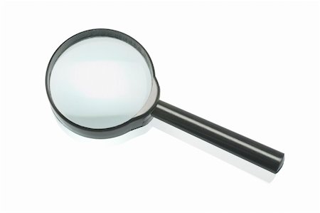 simsearch:400-04996978,k - Magnifying Glas on white background with shadow Photographie de stock - Aubaine LD & Abonnement, Code: 400-04438390