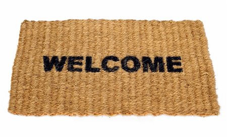 door mat welcome - Image of a straw welcome mat. Stock Photo - Budget Royalty-Free & Subscription, Code: 400-04438493