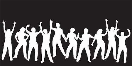 simsearch:400-03911285,k - Variety of silhouettes of dancing people Stock Photo - Budget Royalty-Free & Subscription, Code: 400-04430235