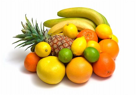 simsearch:400-03931888,k - tropical fruits against white background Stock Photo - Budget Royalty-Free & Subscription, Code: 400-04430294