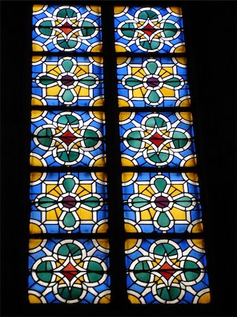 simsearch:400-06099898,k - colored glass window in the gothic church "santa maria del mar" in Barcelona. Spain Stock Photo - Budget Royalty-Free & Subscription, Code: 400-04430567