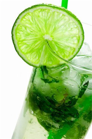 simsearch:400-04281837,k - Mojito cocktail isolated on white background Stock Photo - Budget Royalty-Free & Subscription, Code: 400-04430805