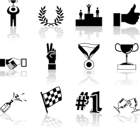 simsearch:400-03913360,k - A conceptual icon set relating to victory and success. Photographie de stock - Aubaine LD & Abonnement, Code: 400-04430881