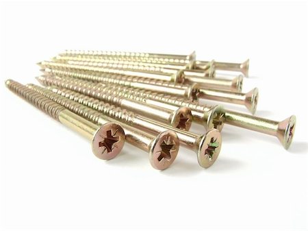simsearch:700-00036034,k - some yellow screws on the white background Photographie de stock - Aubaine LD & Abonnement, Code: 400-04431624
