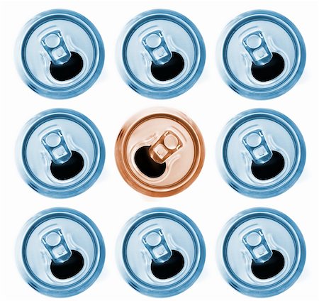 simsearch:400-07168576,k - Alluminiun cans top view. Variety of colors Stock Photo - Budget Royalty-Free & Subscription, Code: 400-04431664