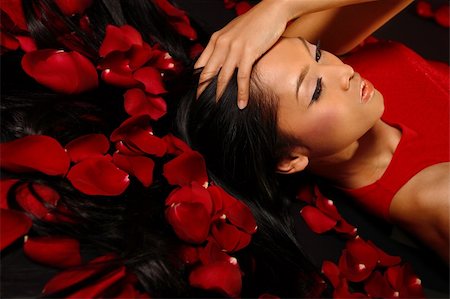 Asian Beauty and Roses Stock Photo - Budget Royalty-Free & Subscription, Code: 400-04431804