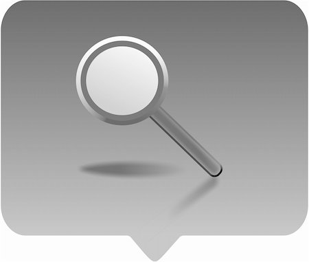 simsearch:400-04996978,k - magnifying glass icon -  computer generated clipart Photographie de stock - Aubaine LD & Abonnement, Code: 400-04431917
