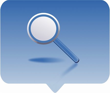 simsearch:400-04996978,k - magnifying glass icon -  computer generated clipart Photographie de stock - Aubaine LD & Abonnement, Code: 400-04431919