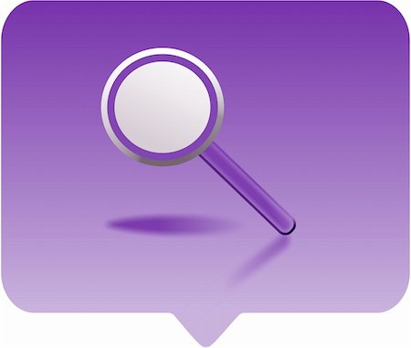 simsearch:400-04996978,k - magnifying glass icon -  computer generated clipart Photographie de stock - Aubaine LD & Abonnement, Code: 400-04431920