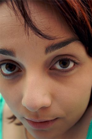 demidov (artist) - girl with big eyes look in camera Stock Photo - Budget Royalty-Free & Subscription, Code: 400-04432825