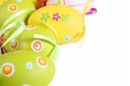 painted happy flowers - Pastel colored easter eggs Stock Photo - Budget Royalty-Free & Subscription, Code: 400-04433127